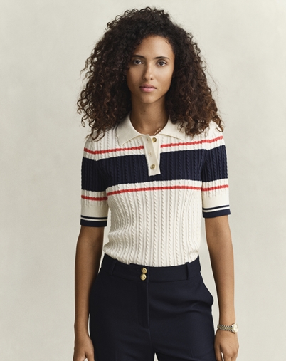 Gant - Cable Rugger Strik - Cream